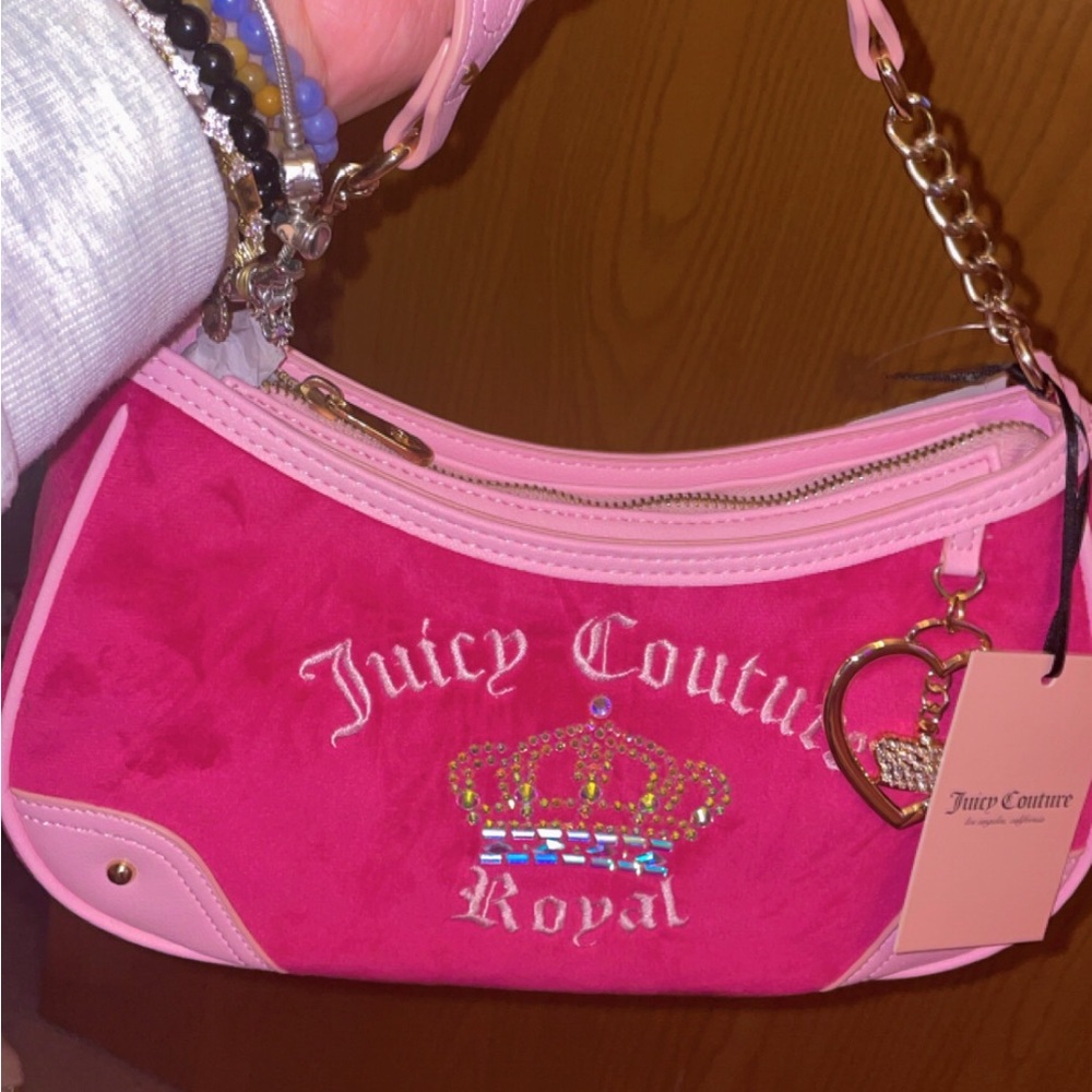 Juicy Couture Pink and Gold Shoulder Bag